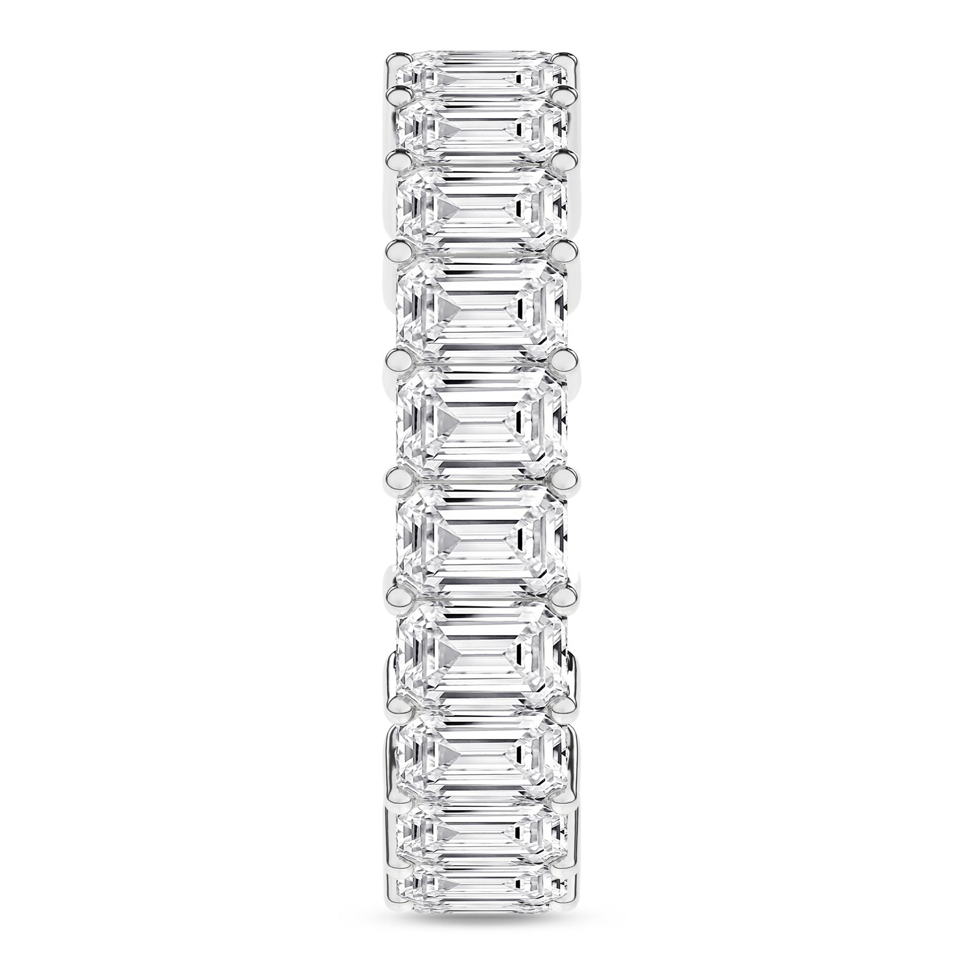 Revelation 14K White Gold 5.5 CTW Emerald Cut Lab Grown Wedding Band