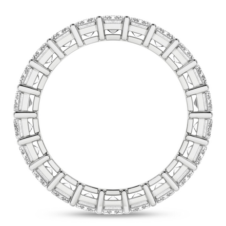 Revelation 14K White Gold 5.5 CTW Emerald Cut Lab Grown Wedding Band
