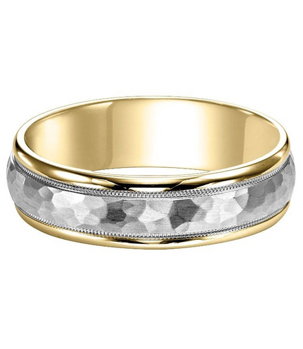 Frederick Goldman 14K Two-toned Carbon Fiber Band