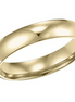 14K Yellow Gold 4MM Low Dome Comfort Fit Plain Wedding Band