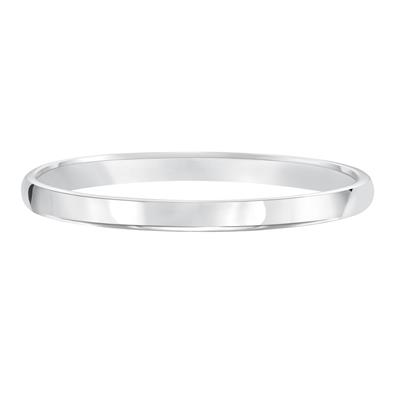 Low Dome 14K White Gold 2MM Comfort Fit Plain Wedding Band
