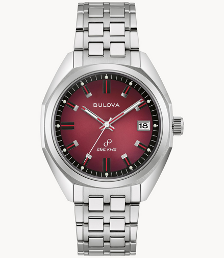 Bulova Jet Star Red Dial Stainless Steel 40mm Watch