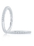 A.JAFFE 14K White Gold 0.18 CTW Diamond Wedding Band