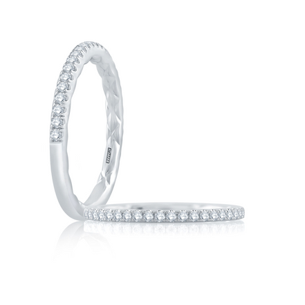 A.JAFFE 14K White Gold 0.18 CTW Diamond Wedding Band