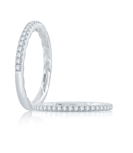 A.JAFFE 14K White Gold 0.18 CTW Diamond Wedding Band