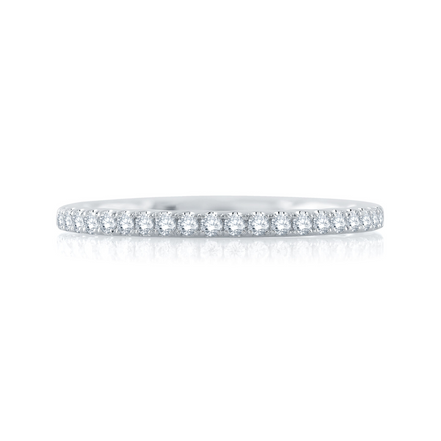 A.JAFFE 14K White Gold 0.18 CTW Diamond Wedding Band