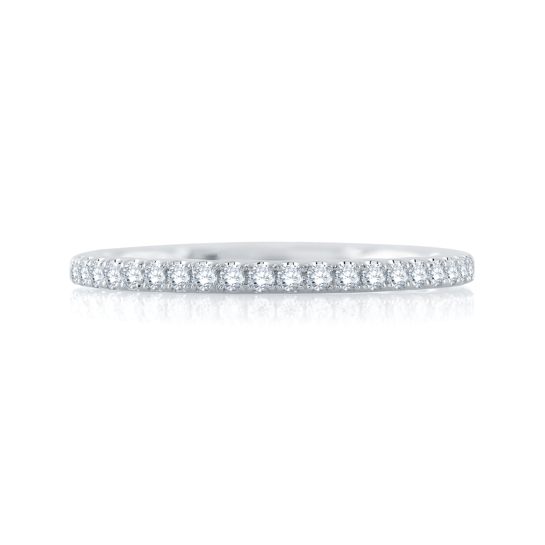 A.JAFFE 14K White Gold 0.18 CTW Diamond Wedding Band