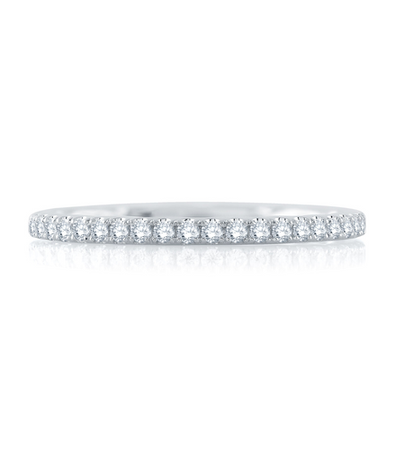 A.JAFFE 14K White Gold 0.18 CTW Diamond Wedding Band