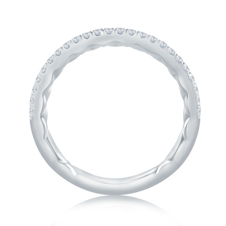 A.JAFFE 14K White Gold 0.18 CTW Diamond Wedding Band