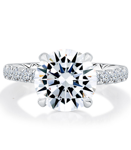 A.JAFFE 14K White Gold 0.78 CTW Diamond Semi-Mount Engagement Ring