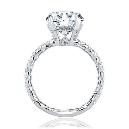 A.JAFFE 14K White Gold 0.78 CTW Diamond Semi-Mount Engagement Ring