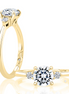 A.JAFEE 14K Yellow 0.10 CTW Diamond Semi-Mount Engagement Ring