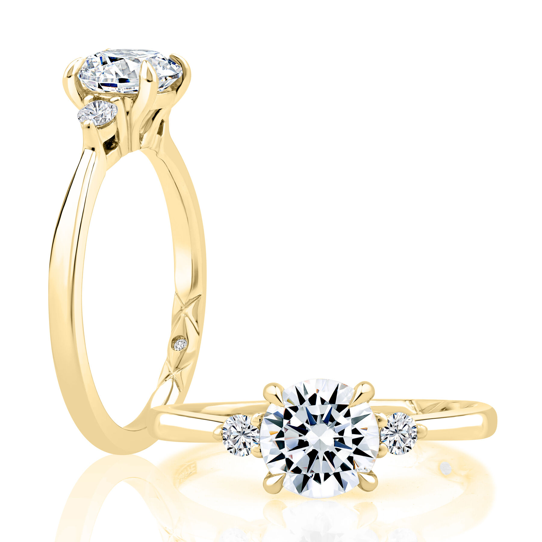 A.JAFEE 14K Yellow 0.10 CTW Diamond Semi-Mount Engagement Ring