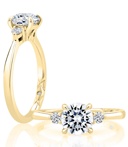 A.JAFEE 14K Yellow 0.10 CTW Diamond Semi-Mount Engagement Ring