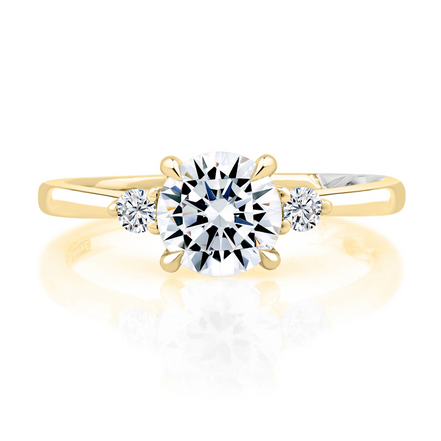 A.JAFEE 14K Yellow 0.10 CTW Diamond Semi-Mount Engagement Ring