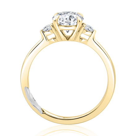 A.JAFEE 14K Yellow 0.10 CTW Diamond Semi-Mount Engagement Ring