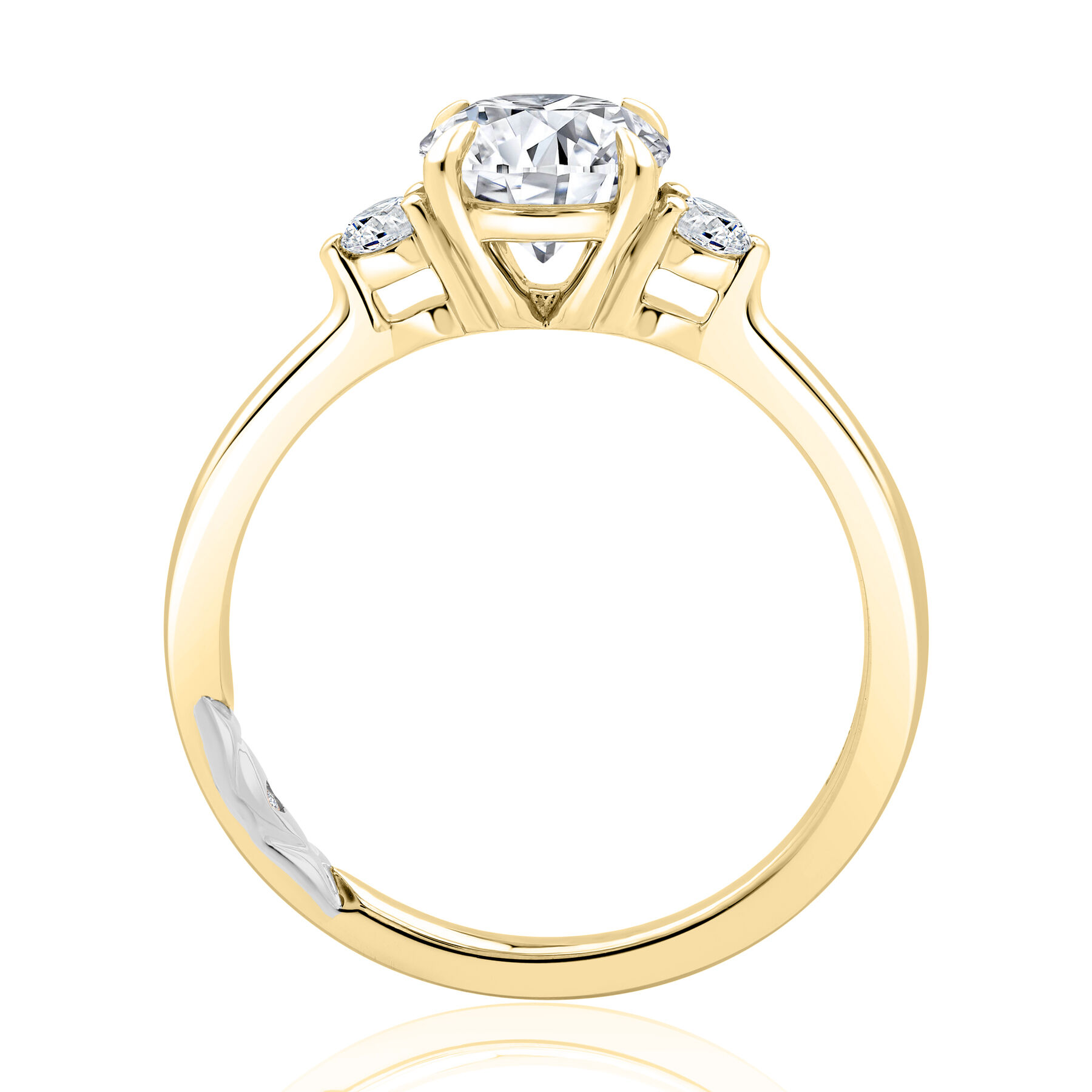 A.JAFEE 14K Yellow 0.10 CTW Diamond Semi-Mount Engagement Ring