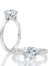 A.JAFFE 14K White Gold 0.10 CTW Diamond Semi-Mount Engagement Ring