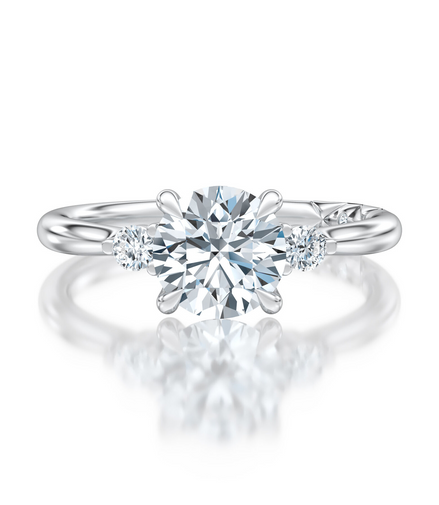 A.JAFFE 14K White Gold 0.10 CTW Diamond Semi-Mount Engagement Ring