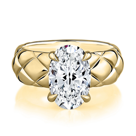 A.JAFFE 14K Yellow Gold 0.19 CTW Diamond Halo Semi-Mount Engagement Ring