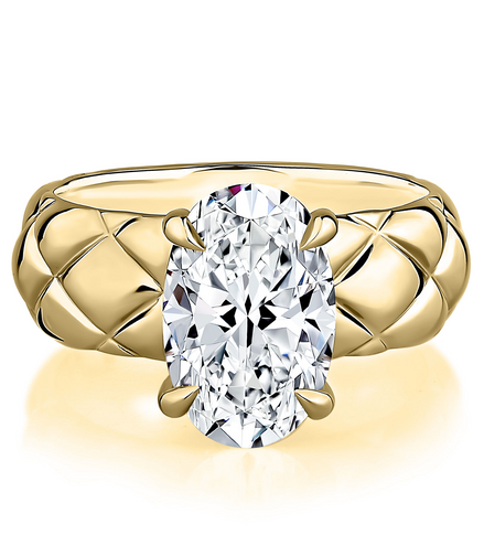 A.JAFFE 14K Yellow Gold 0.19 CTW Diamond Halo Semi-Mount Engagement Ring