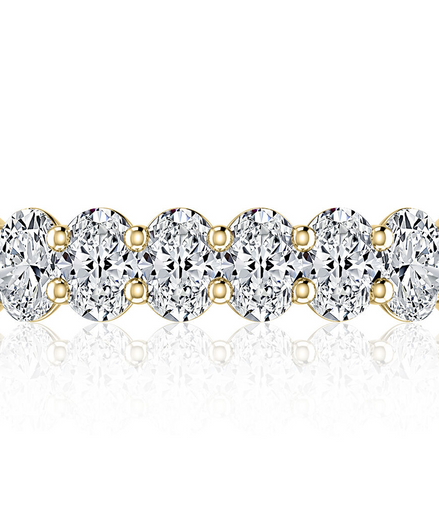 A.JAFFE 14K Yellow Gold 1.71 CTW Diamond Oval Shaped Wedding Band