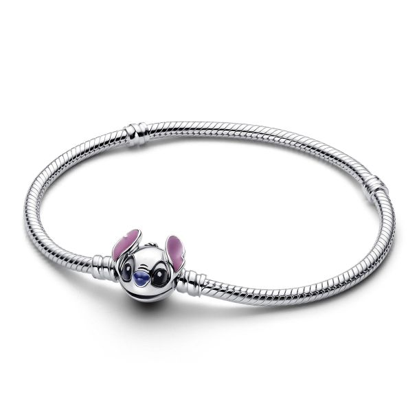 Pandora Disney Stitch Snake Chain Bracelet Size 17