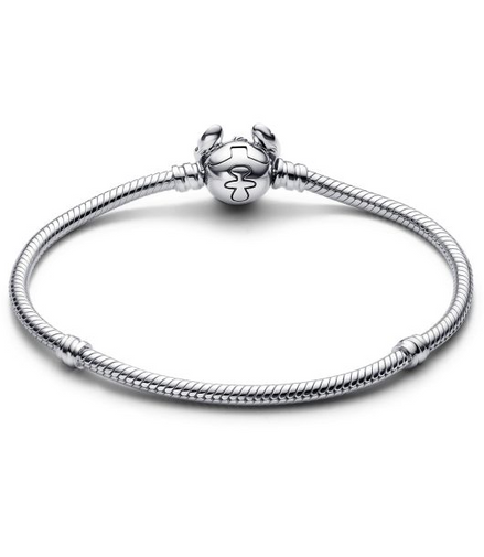 Pandora Disney Stitch Snake Chain Bracelet Size 17