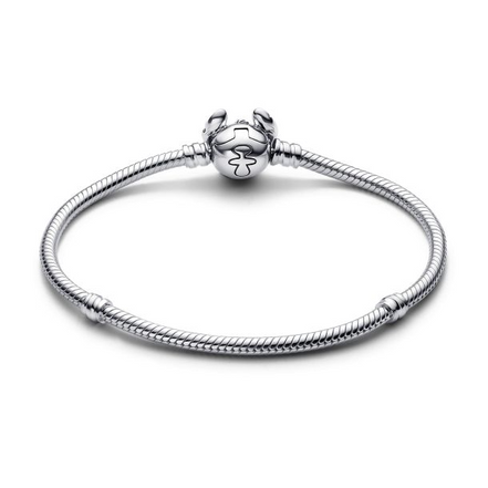 Pandora Disney Stitch Snake Chain Bracelet Size 17