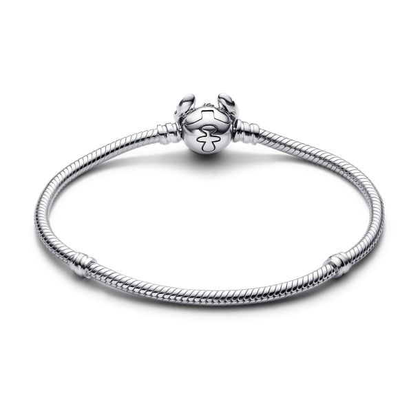 Pandora Disney Stitch Snake Chain Bracelet Size 17