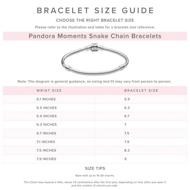 Pandora Disney Stitch Snake Chain Bracelet Size 17