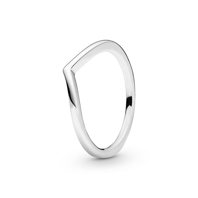 Pandora Timeless Silver Polished Wishbone Ring Size 7.5