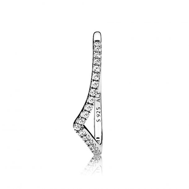Pandora Timeless Sparkling Wishbone Ring Size 7