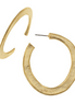 Susan Shaw Triple Gold Plated Hammered Hoop Earrings