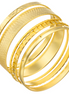 Susan Shaw 24K Triple Gold Plated Laudomia Bangle Set - Set Of 5