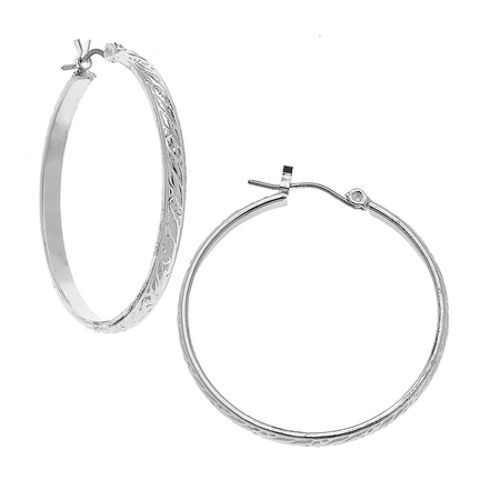 Susan Shaw Silver Dainty Garden Hoops