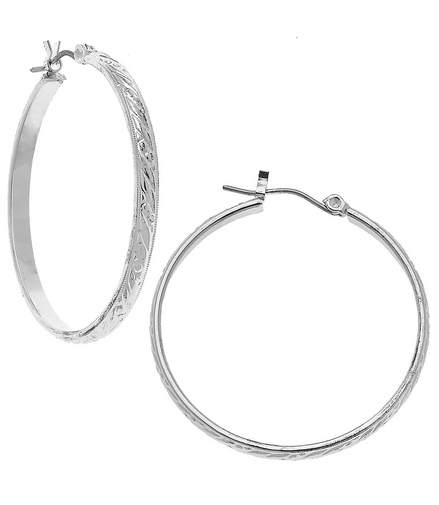 Susan Shaw Silver Dainty Garden Hoops