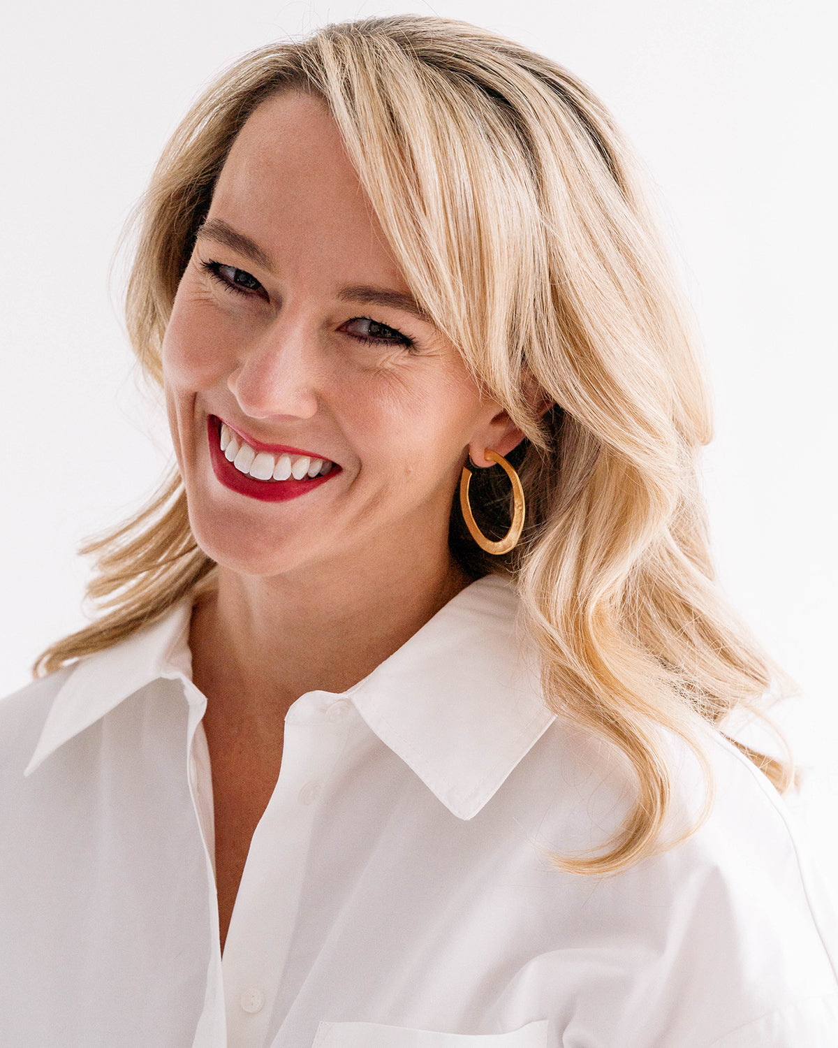 Susan Shaw Triple Gold Plated Hammered Hoop Earrings