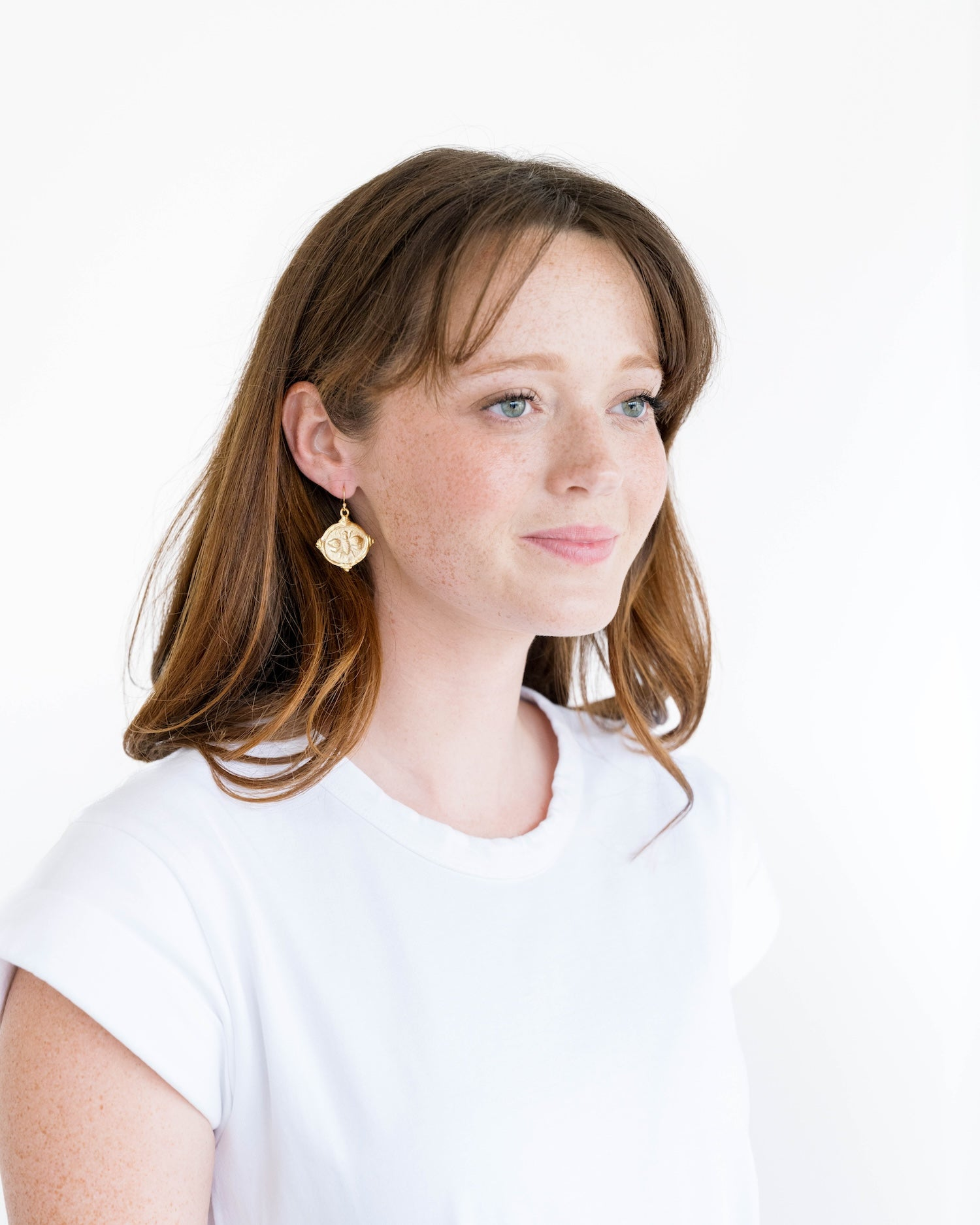 Susan Shaw Bee Intaglio Dangle Earrings