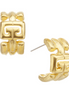 Susan Shaw Triple Gold Plated Medium Greek Key Hoops