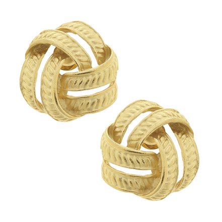 Susan Shaw Triple Gold Plated Joan Stud Earrings