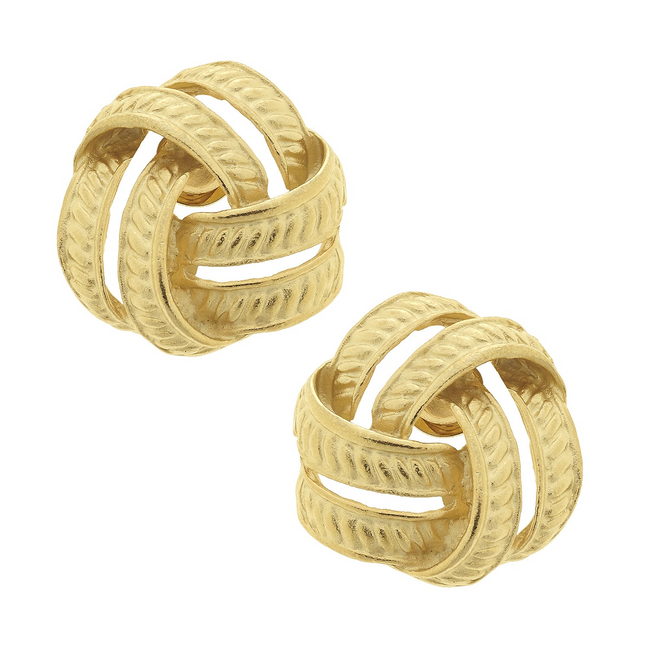 Susan Shaw Triple Gold Plated Joan Stud Earrings