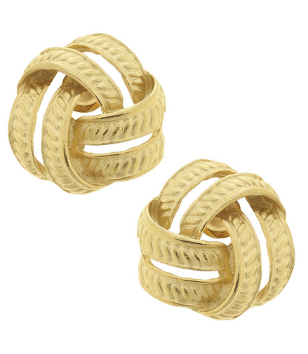 Susan Shaw Triple Gold Plated Joan Stud Earrings