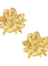 Susan Shaw Triple Gold Plated Magnolia Stud Earrings