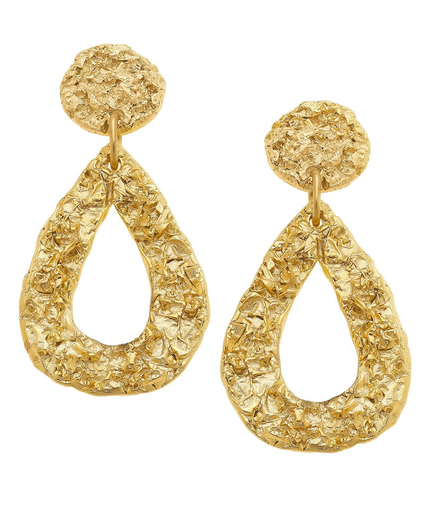 Susan Shaw Triple Gold Plated Belle Teardrop Earrings