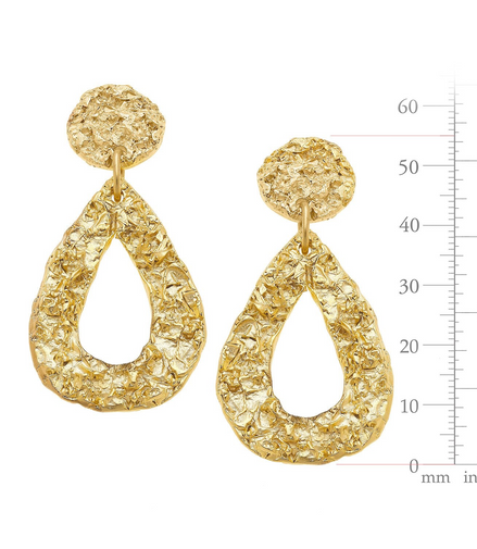 Susan Shaw Triple Gold Plated Belle Teardrop Earrings