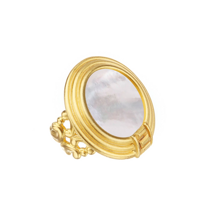 Susan Shaw Triple Gold Plated Roma Statement Adjustable Ring