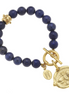 Susan Shaw Gold Bee Intaglio Stone Bracelet