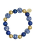 Susan Shaw Triple Gold Plated and Blue & White Lapis Gold Bracelet