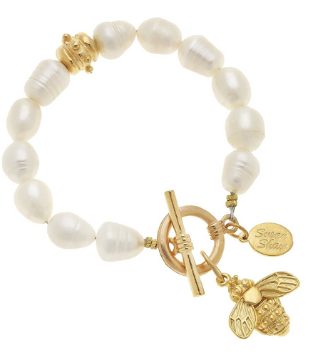 Susan Shaw Honey Bee Pearl Bracelet